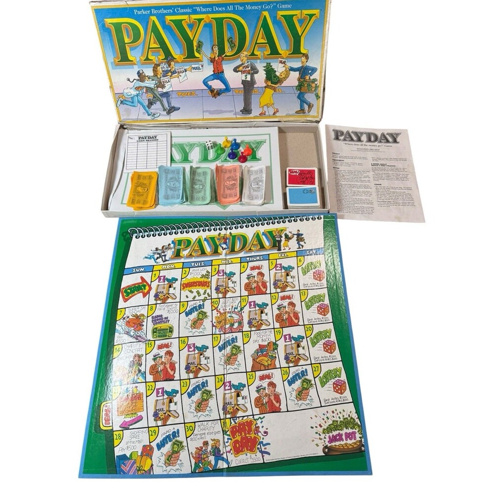 Payday Board Game Complete Parker Brothers 1994 Vintage